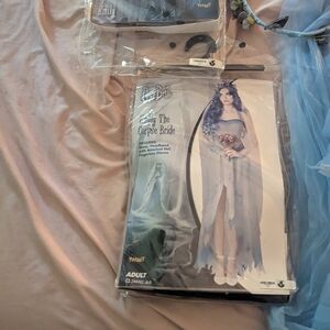 Corpse Bride Costume with Veil and Bouquet